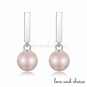 EC0990粉珠-銀白K