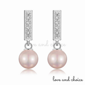 EC0991粉珠-銀白K