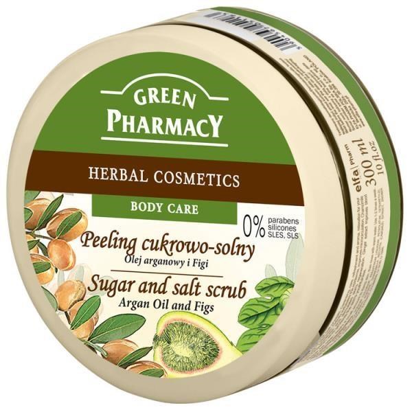 GREEN PHARMACY SUGAR AND SALT SCRUB 摩洛哥堅果油&無花果 去角質霜