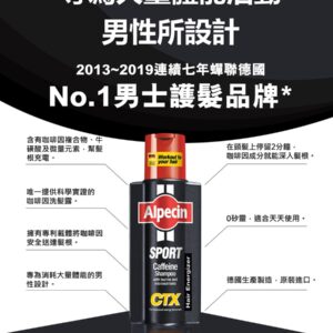 ALPECIN 運動型咖啡因洗髮露 SPORT CAFFEINE SHAMPOO CTX