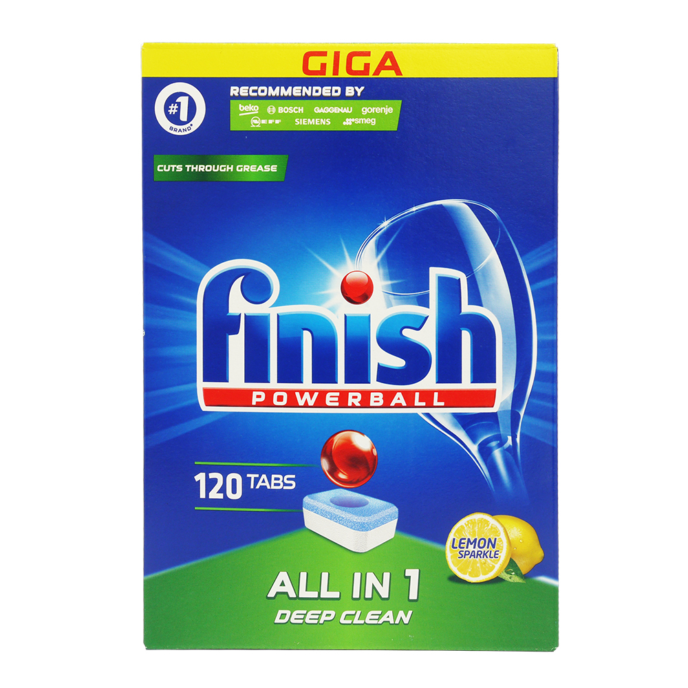 INISH ALL IN ONE 120 TABSLEMON 洗碗機清潔錠-檸檬