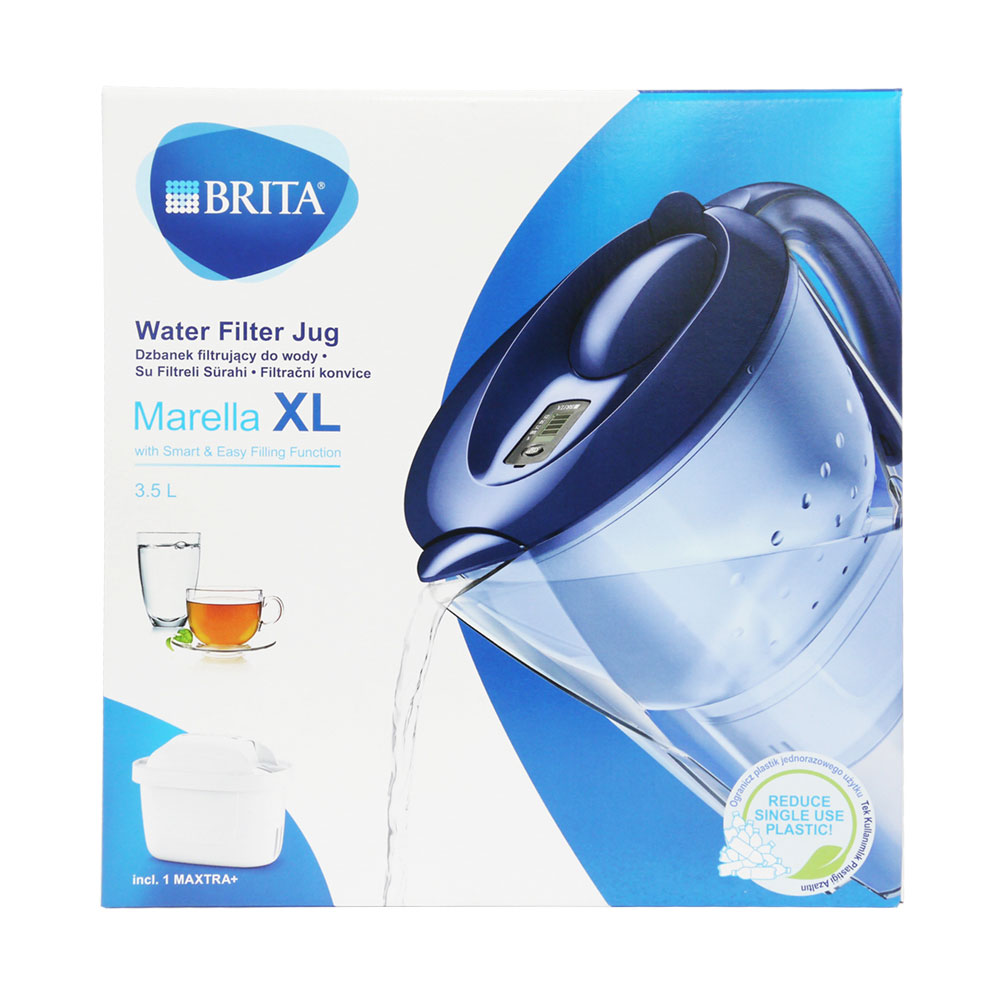 BRITA 濾水壺MARELLA 3.5L+1 WKLADY NIEBIESKI FILTR DO WODY