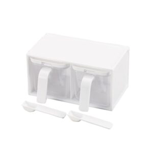 【Pearl】可直放雙格調味盒附匙