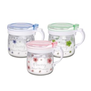 櫻花玻璃調味罐(附匙)370ml