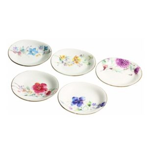 花水彩五入橢圓餐盤組