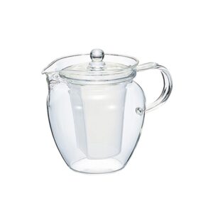 【日本HARIO】哈里歐耐熱玻璃圓型急須壺-700ml(附濾網)