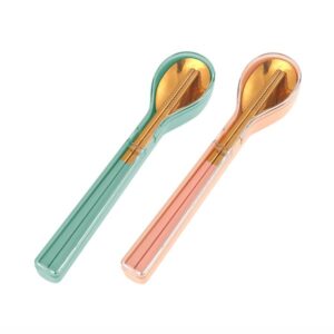 【巧合】304不鏽鋼隨行餐具組-鍍金款