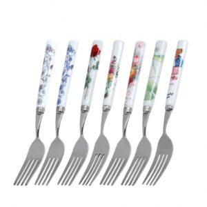 【Goldenbel】韓國陶瓷柄中餐叉