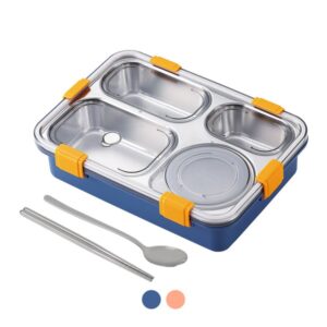 【賞味】304不鏽鋼分隔完美餐盒(附碗筷匙)