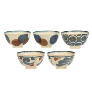 筆青刷繪飯碗組5入