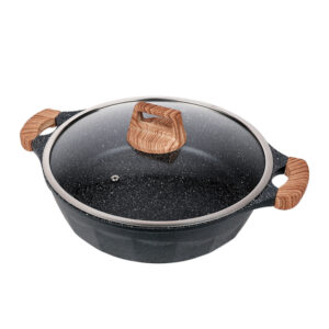 【黑岩】導磁不沾萬用鍋30cm