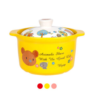 白帽小熊耐熱陶鍋21cm