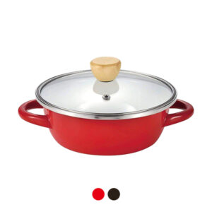 【Pearl】琺瑯淺型湯鍋16cm