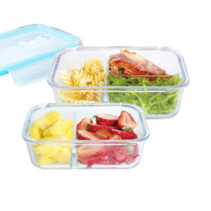 【芬格】玻璃長型分隔保鮮盒