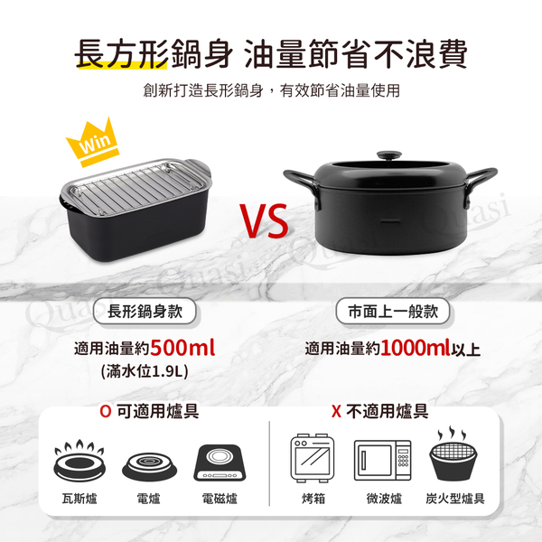 日本製方型油炸鍋(附盤):圖片 4